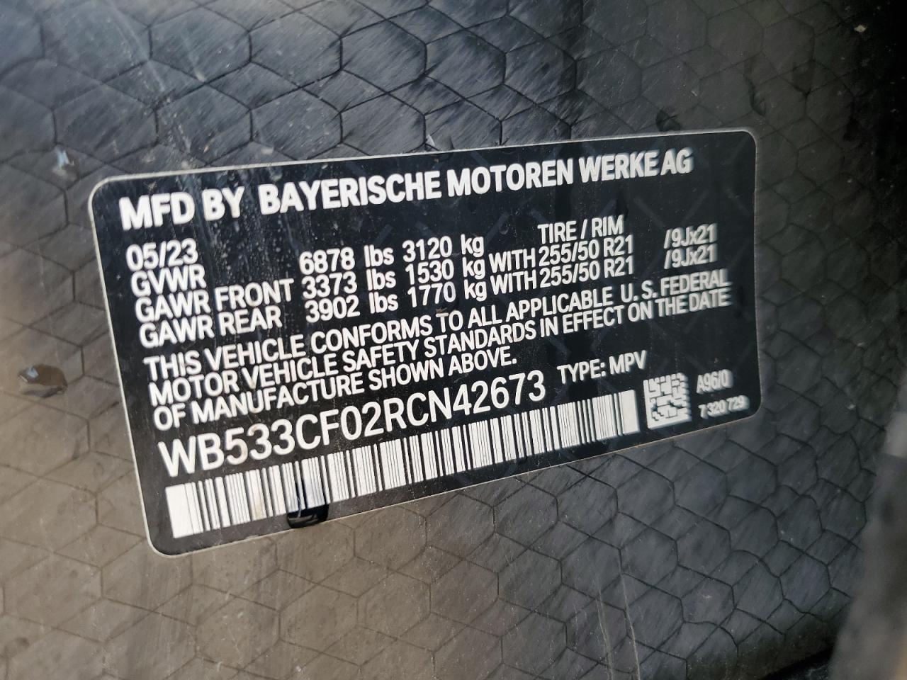 2024 BMW Ix M60 VIN: WB533CF02RCN42673 Lot: 61945905