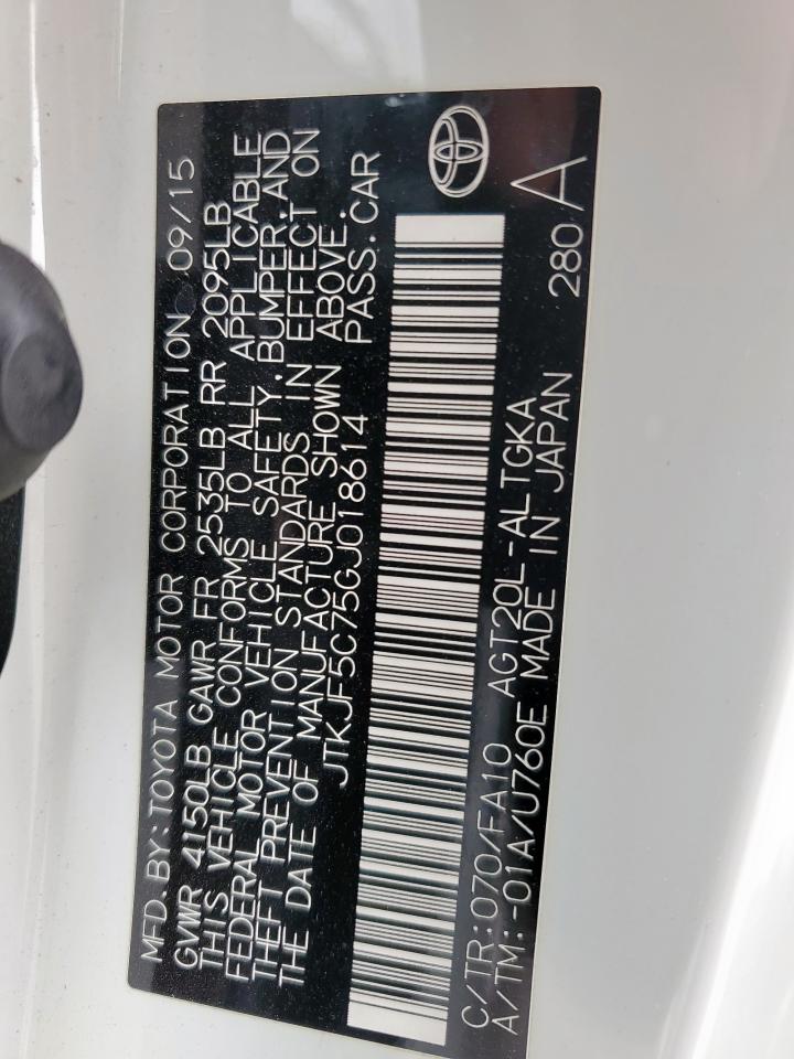 TOYOTA SCION 2016 VIN JTKJF5C75GJ018614 zdjęcie 12