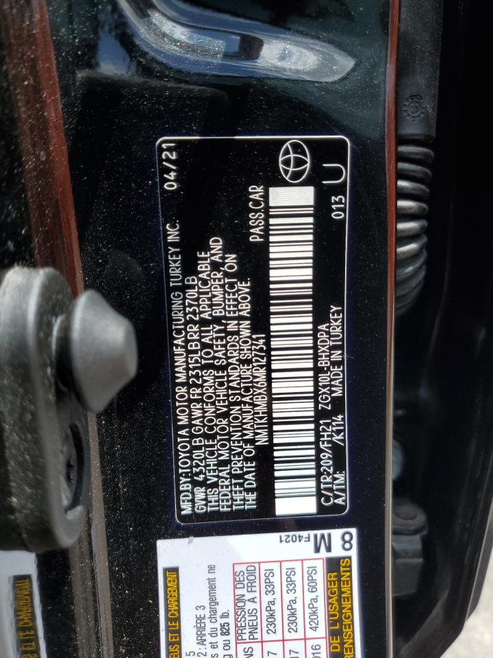 2021 Toyota C-Hr Xle VIN: NMTKHMBX6MR127341 Lot: 61920475