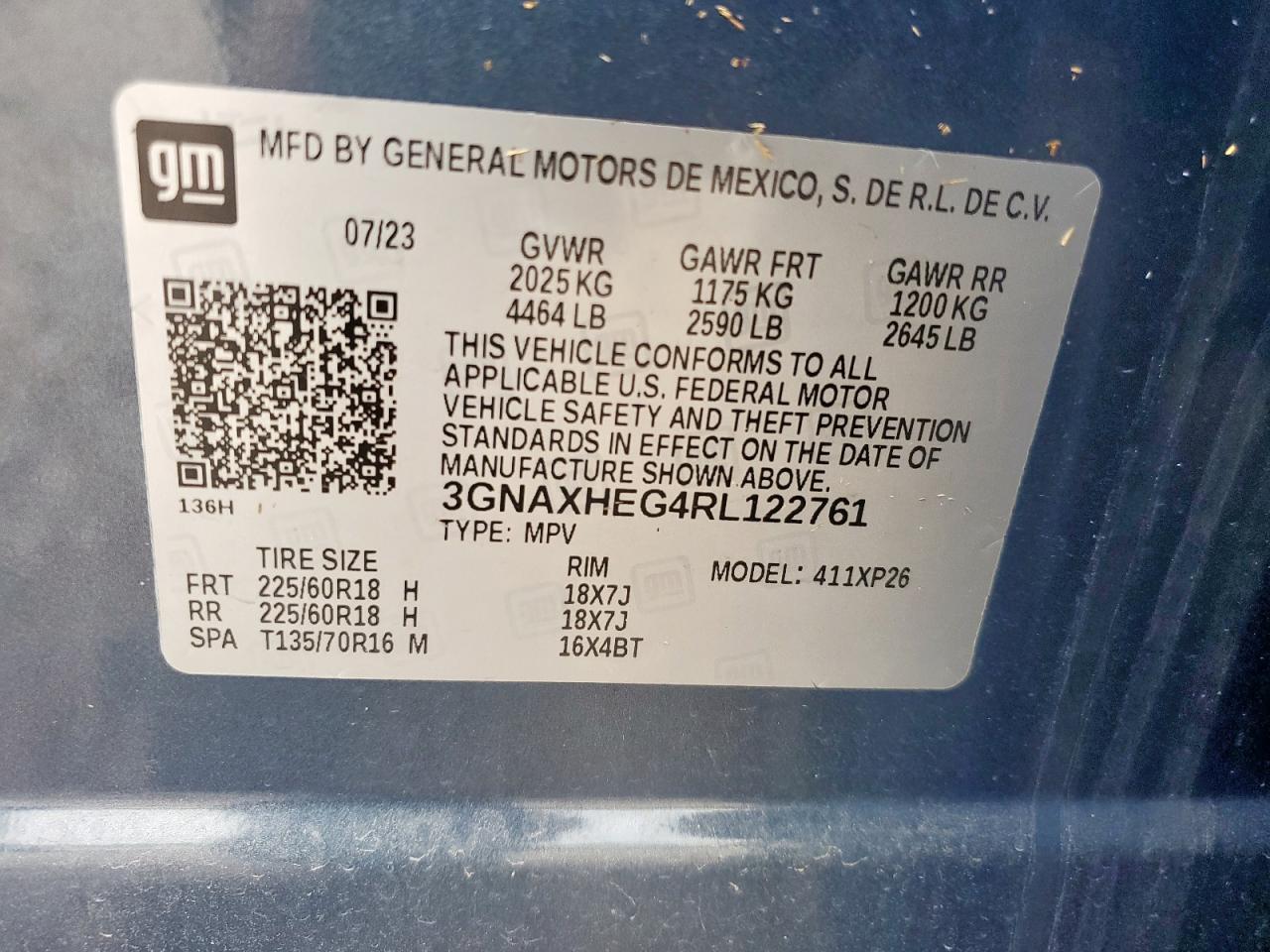 3GNAXHEG4RL122761 CHEVROLET EQUINOX 2024