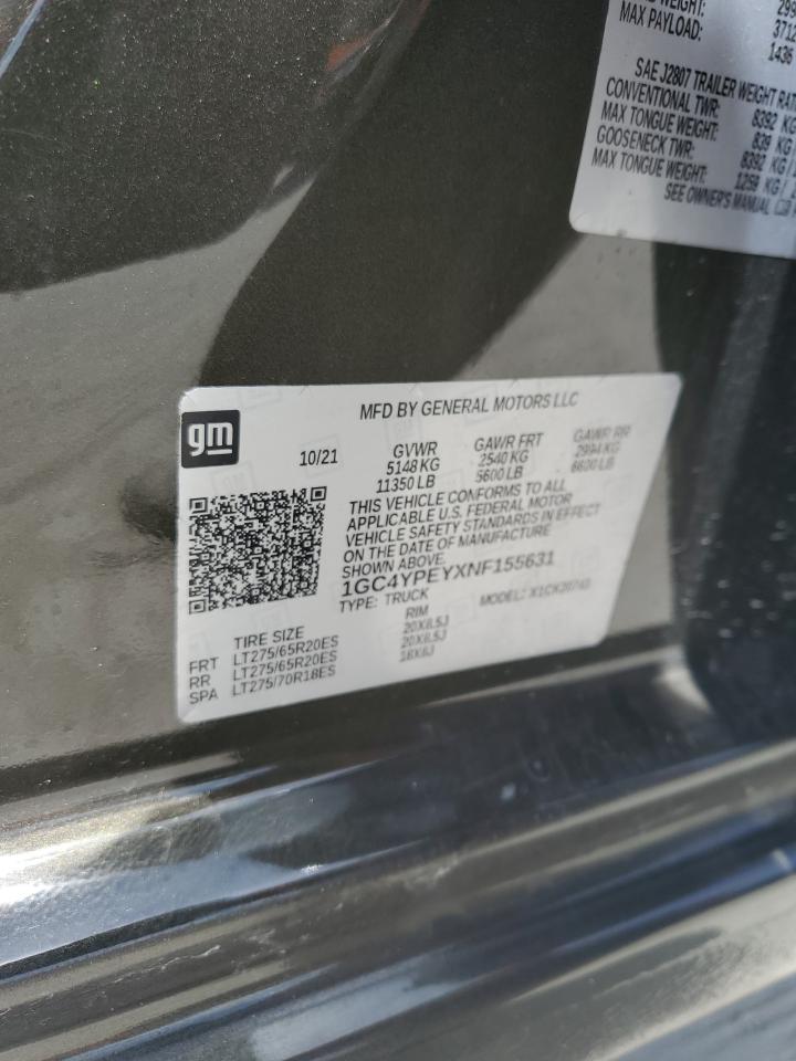 1GC4YPEYXNF155631 CHEVROLET ALL Models 2022
