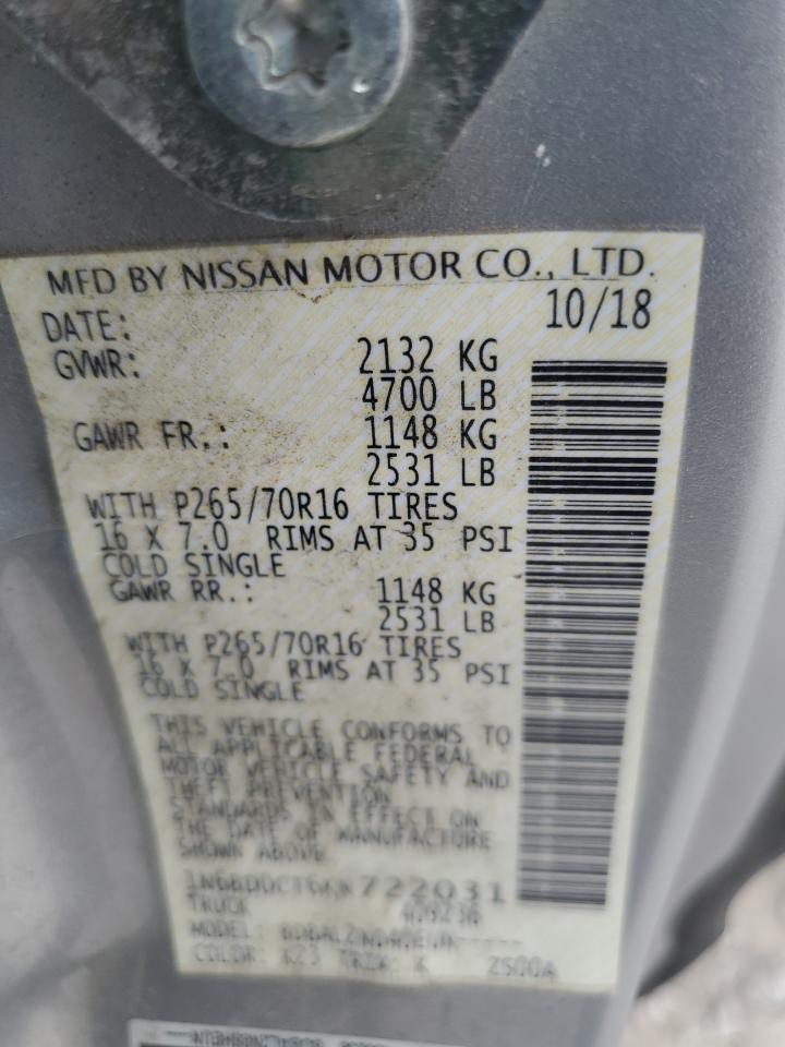 1N6BD0CT6KN722031 NISSAN FRONTIER 2019