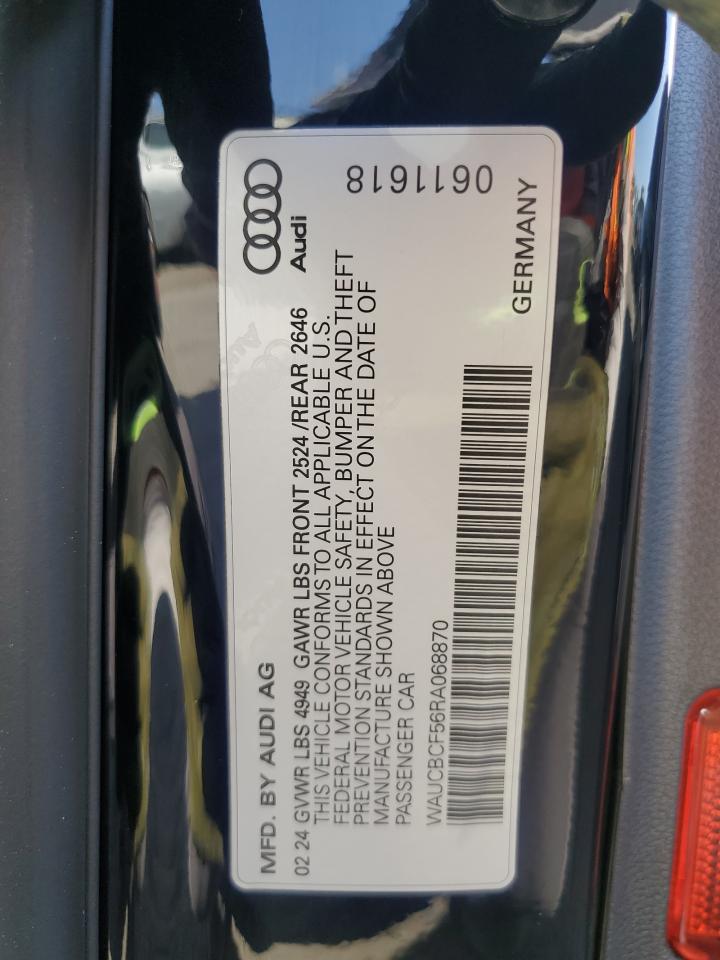 2024 Audi A5 Premium Plus 40 VIN: WAUCBCF56RA068870 Lot: 61499335