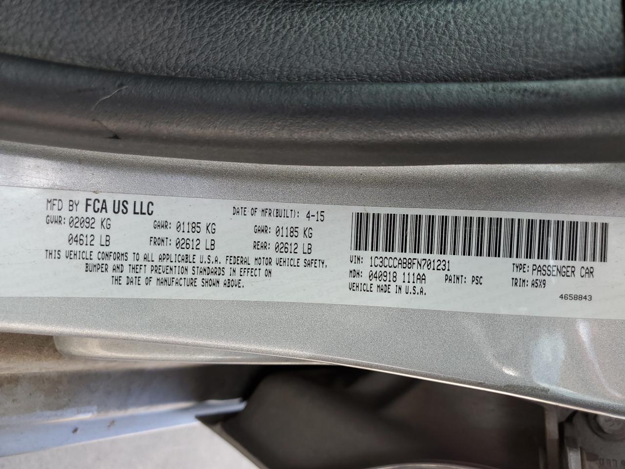 2015 Chrysler 200 Limited VIN: 1C3CCCAB8FN701231 Lot: 59866985