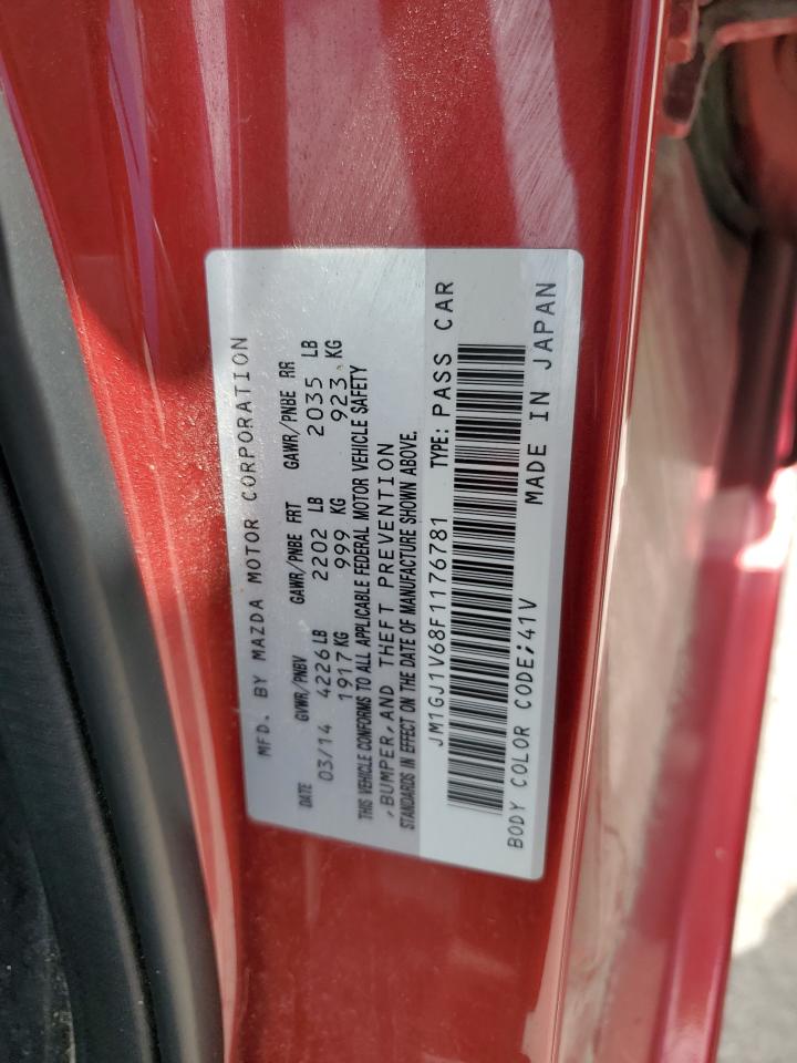 2015 Mazda 6 Touring VIN: JM1GJ1V68F1176781 Lot: 62471055