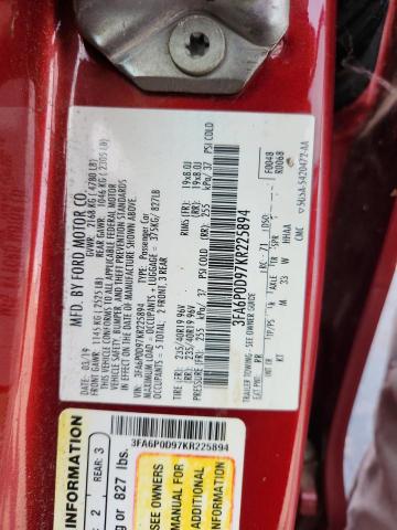 Buy FORD FUSION 2019 year, 3FA6P0D97KR225894 | W8 Shipping