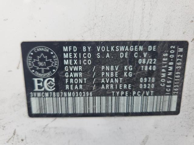 2022 VOLKSWAGEN JETTA S  