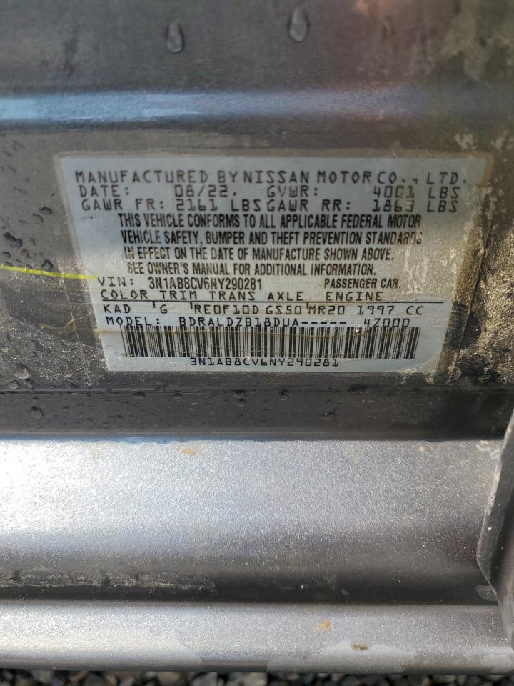 2022 Nissan Sentra Sv VIN: 3N1AB8CV6NY290281 Lot: 58754935