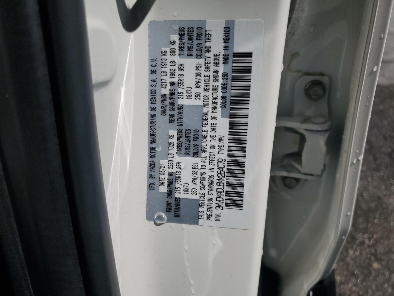 2021 Mazda Cx-30 Premium VIN: 3MVDMADL6MM264079 Lot: 61215285