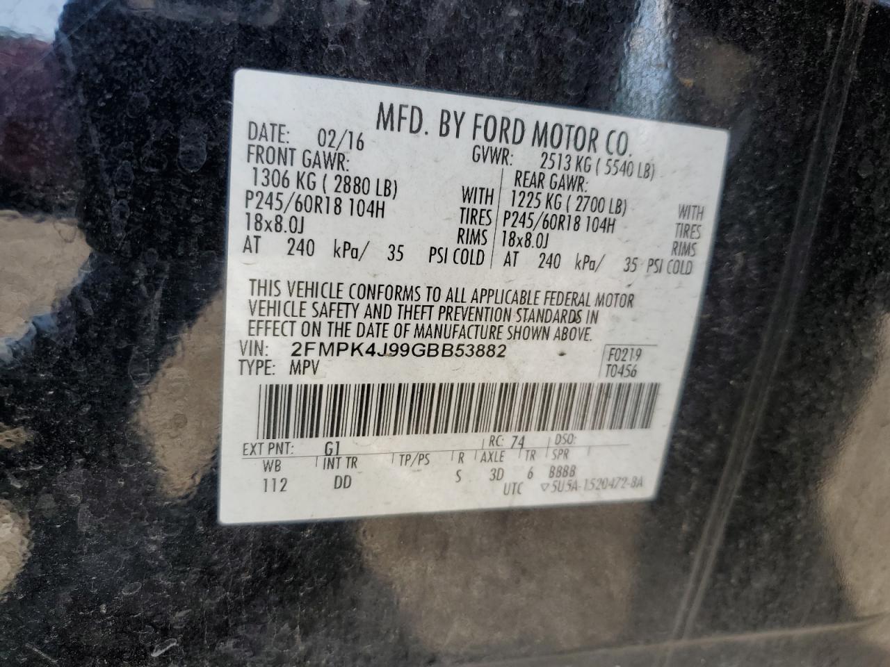 2FMPK4J99GBB53882 FORD EDGE 2016
