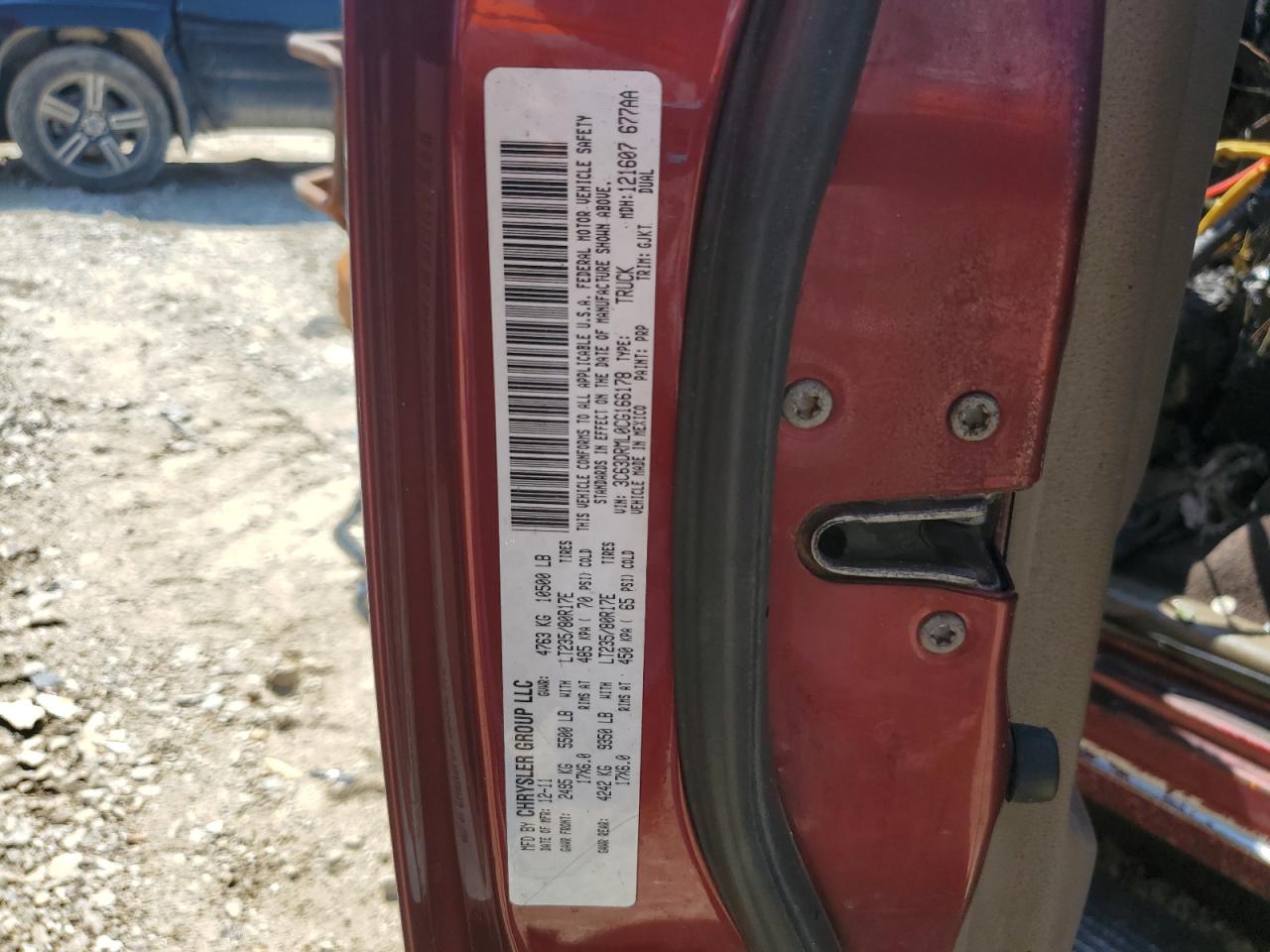 2012 Dodge Ram 3500 Laramie VIN: 3C63DRML0CG166178 Lot: 61384905