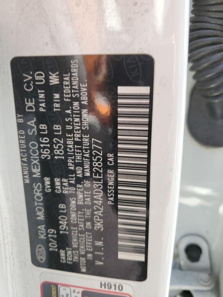 2020 Kia Rio Lx VIN: 3KPA24AD3LE285277 Lot: 61861725
