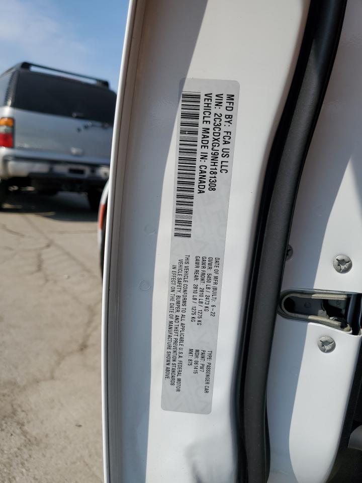 2C3CDXGJ9NH181308 DODGE CHARGER 2022