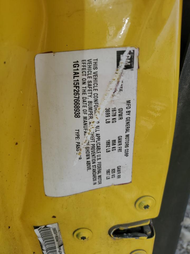 2006 Chevrolet Cobalt Ss VIN: 1G1AM18B667645071 Lot: 62554755