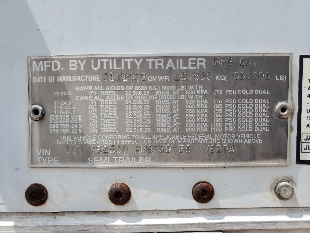 UTILITY ALL Models 2010 VIN 1UYVS2539AM833936 фото 10