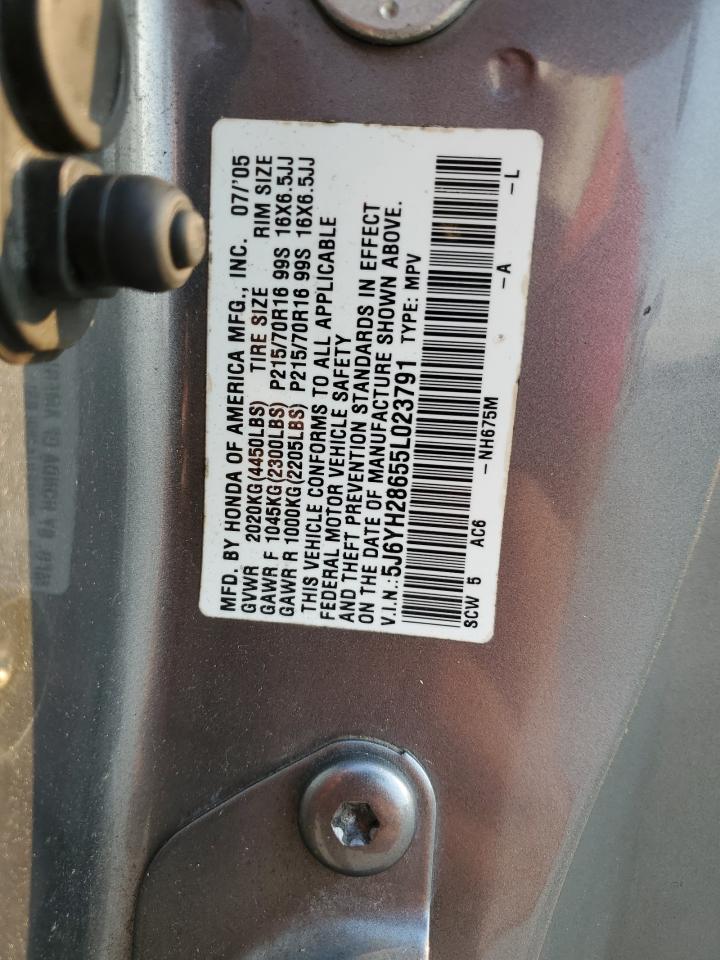 2005 Honda Element Ex VIN: 5J6YH28655L023791 Lot: 62574045