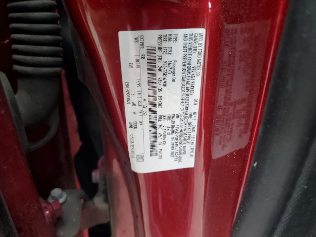 FORD FOCUS 2014 VIN 1FADP3F24EL152172 photo 12