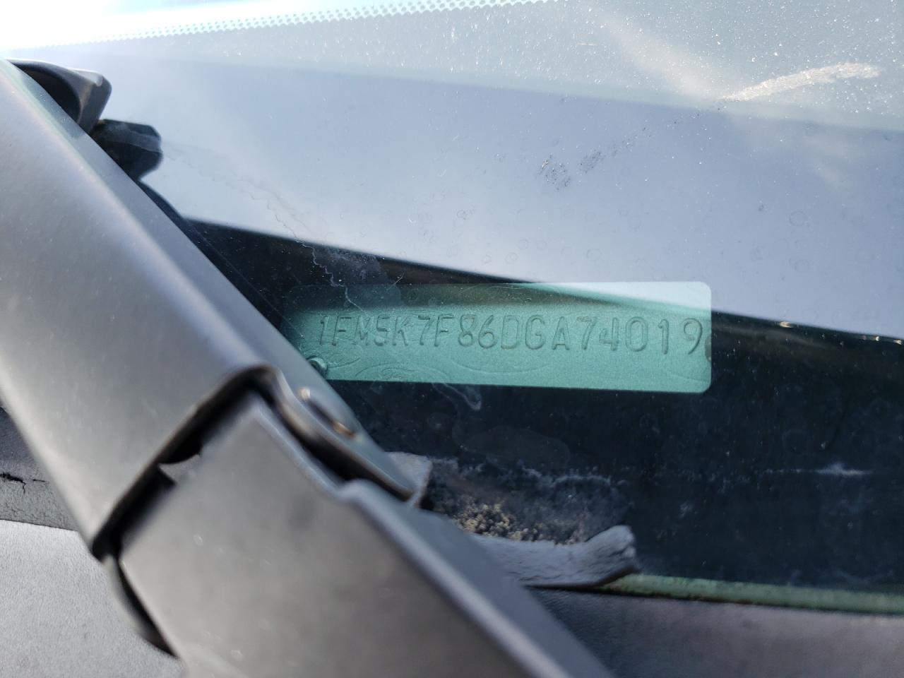 2013 Ford Explorer Limited VIN: 1FM5K7F86DGA74019 Lot: 60410165