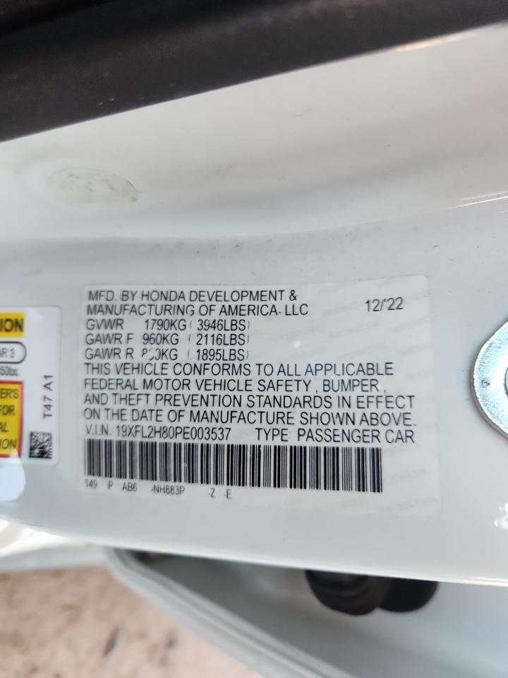 19XFL2H80PE003537 HONDA CIVIC 2023