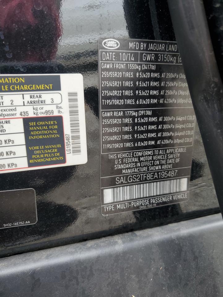 SALGS2TF8EA195487 2014 Land Rover Range Rover Supercharged