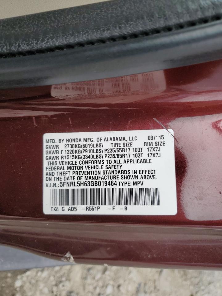 5FNRL5H63GB019464 HONDA All Models 2016