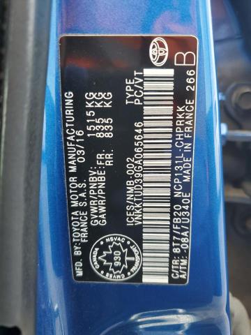 2016 TOYOTA YARIS L  