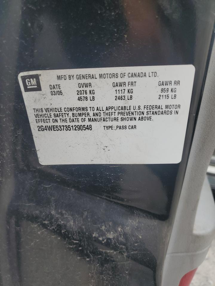 2005 Buick Lacrosse Cxs VIN: 2G4WE537351290548 Lot: 63126745