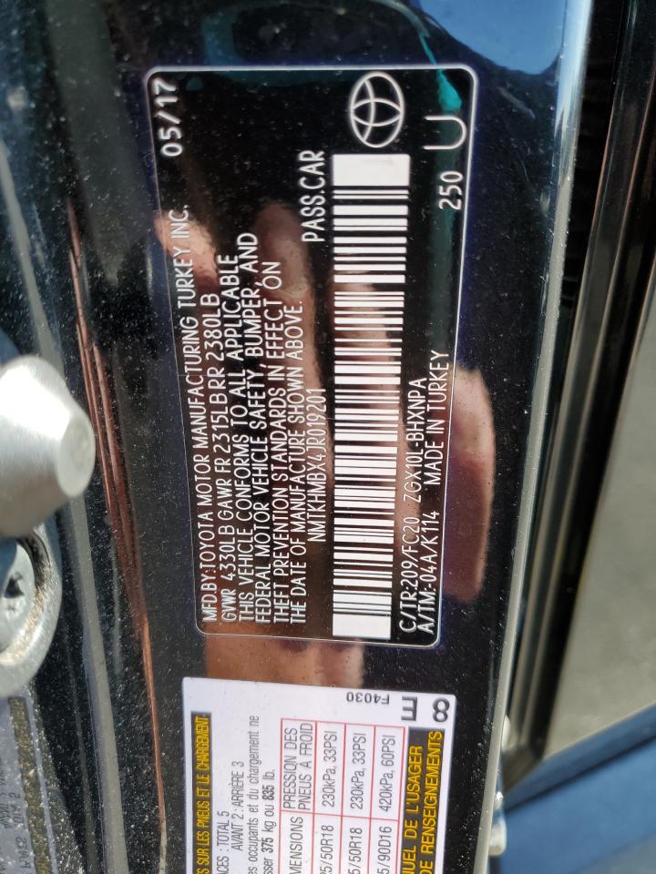 2018 Toyota C-Hr Xle VIN: NMTKHMBX4JR019201 Lot: 62665795