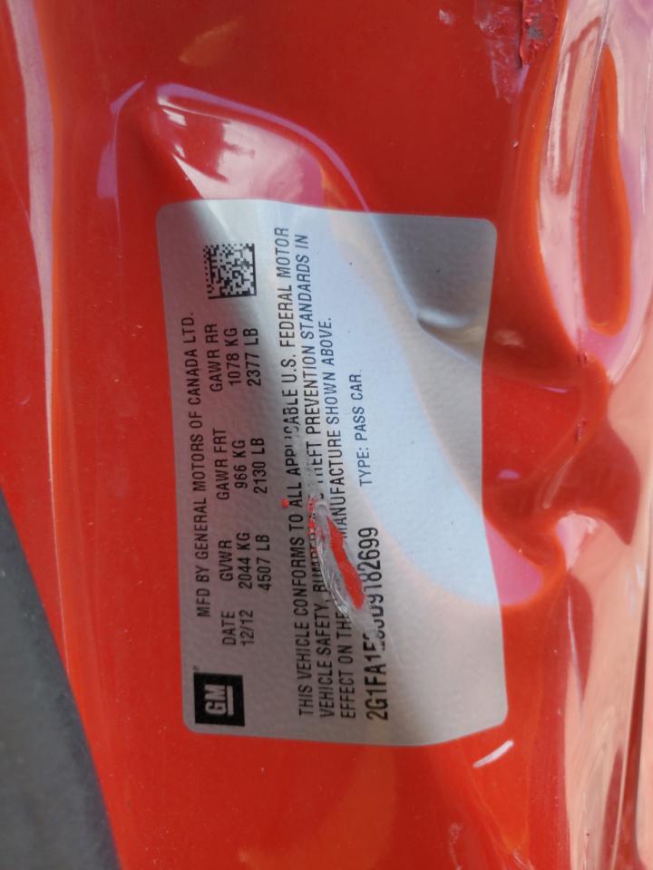 2013 Chevrolet Camaro Ls VIN: 2G1FA1E35D9182699 Lot: 62554465