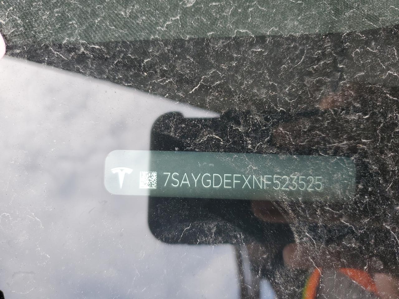 2022 Tesla Model Y VIN: 7SAYGDEFXNF523525 Lot: 62183855