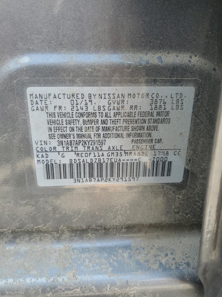 3N1AB7AP2KY291597 NISSAN SENTRA 2019