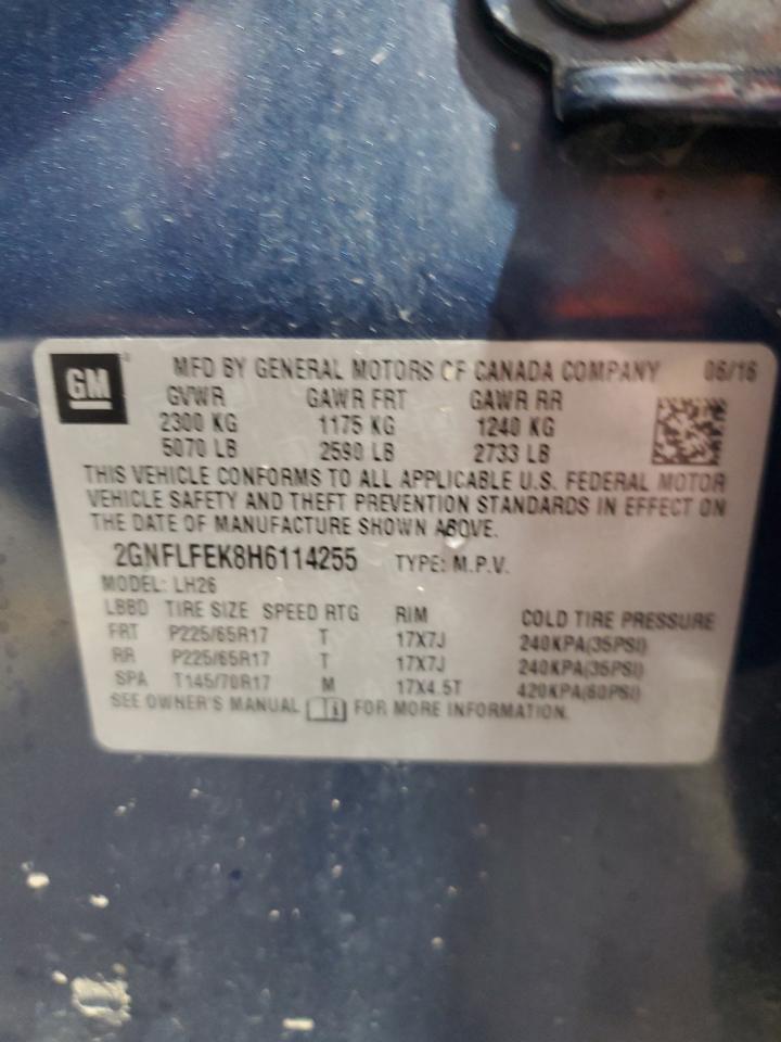 2GNFLFEK8H6114255 CHEVROLET EQUINOX 2017