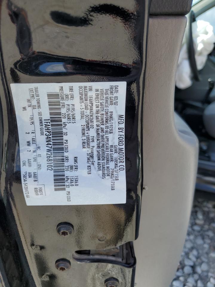 2007 Ford Focus Zx4 VIN: 1FAHP34N47W268102 Lot: 60129695
