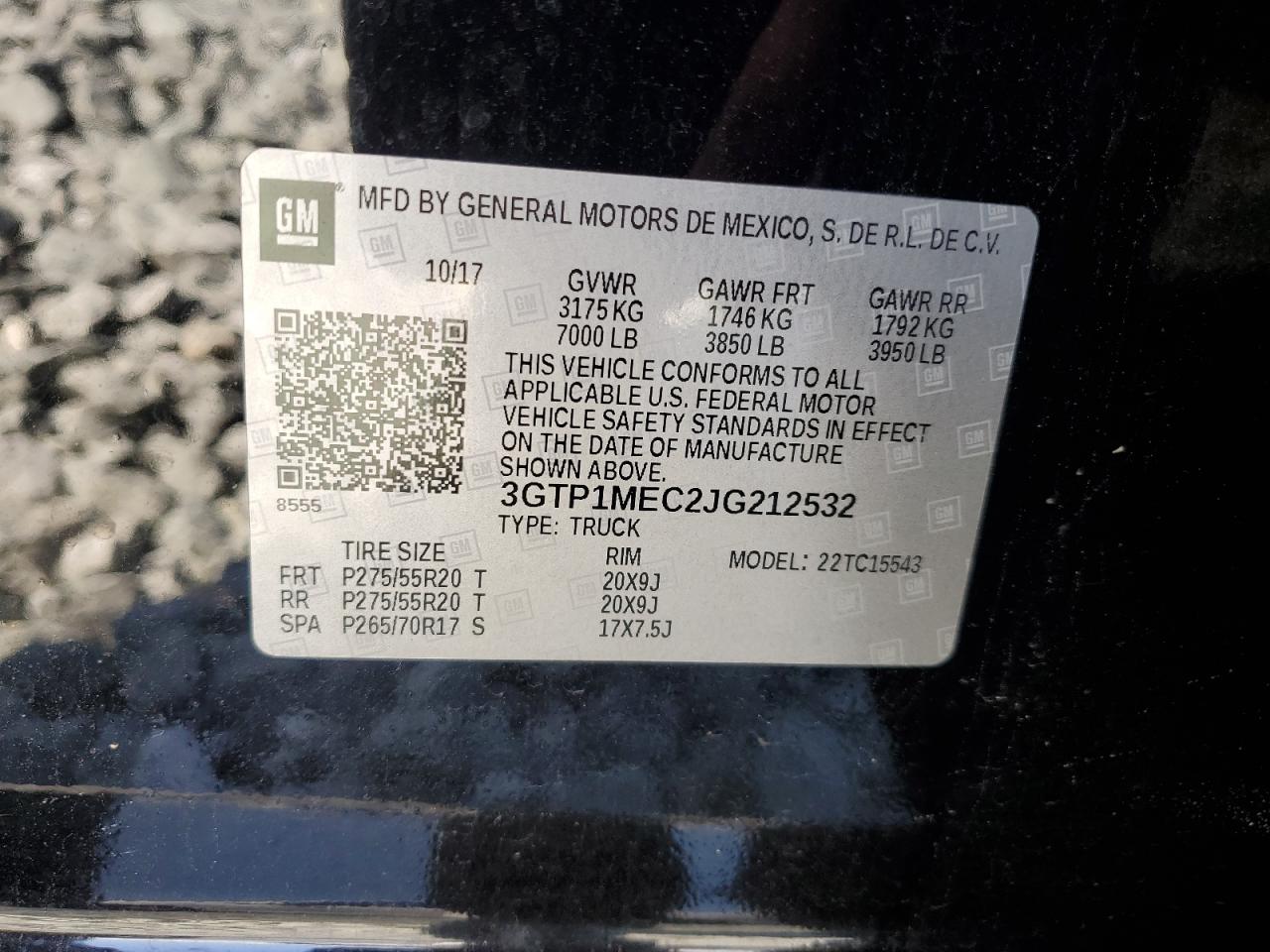 2018 GMC Sierra C1500 Sle VIN: 3GTP1MEC2JG212532 Lot: 61380175