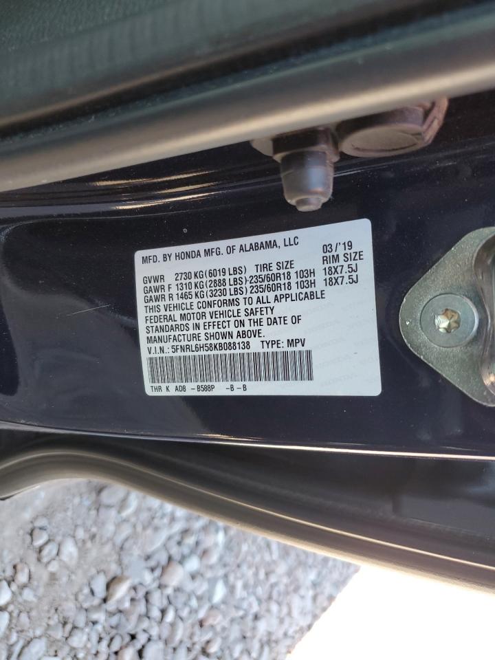 5FNRL6H58KB088138 HONDA All Models 2019