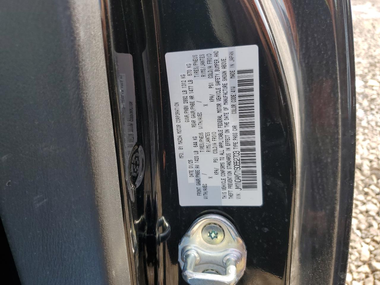 2025 Mazda Mx-5 Miata Grand Touring VIN: JM1NDAM71S0652703 Lot: 61815685