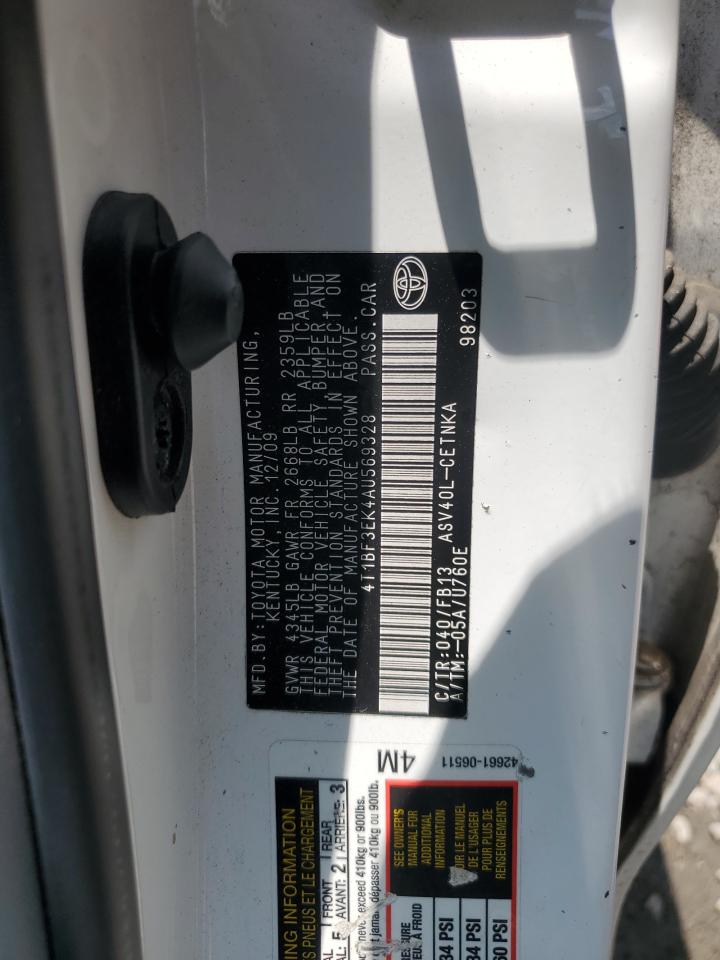 2010 Toyota Camry Base VIN: 4T1BF3EK4AU569328 Lot: 63145635