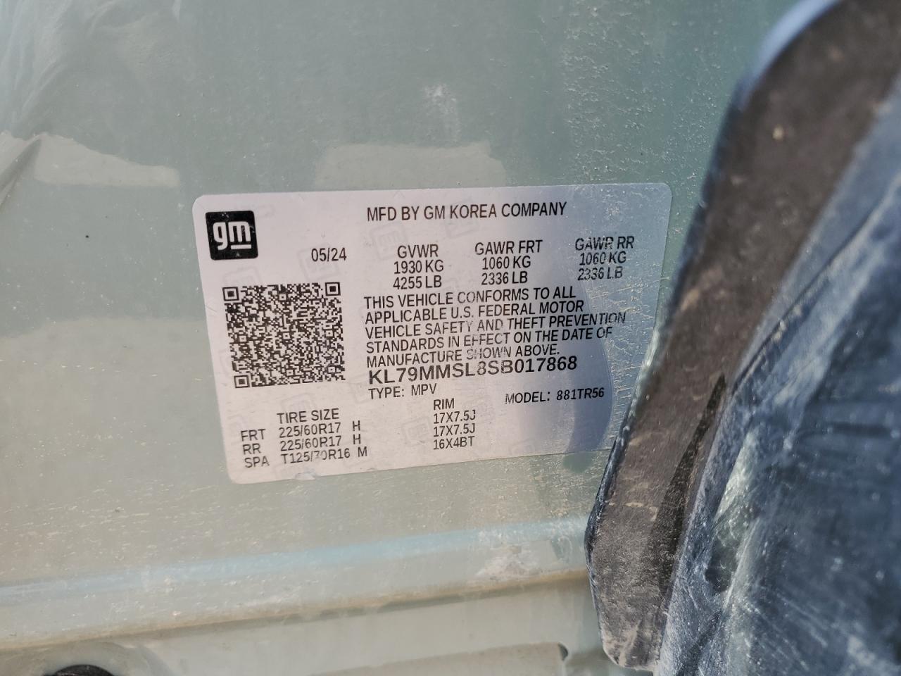KL79MMSL8SB017868 CHEVROLET TRAILBLZR 2025