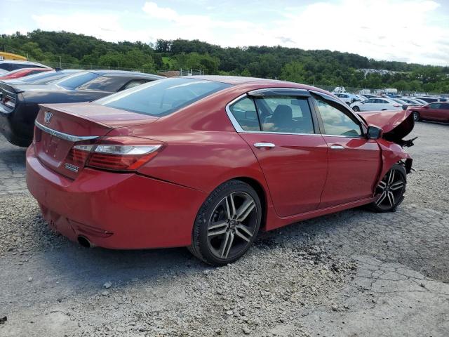  HONDA ACCORD 2017 Czerwony