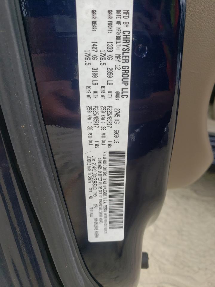 2012 Chrysler Town & Country Touring L VIN: 2C4RC1CG4CR363313 Lot: 59933165