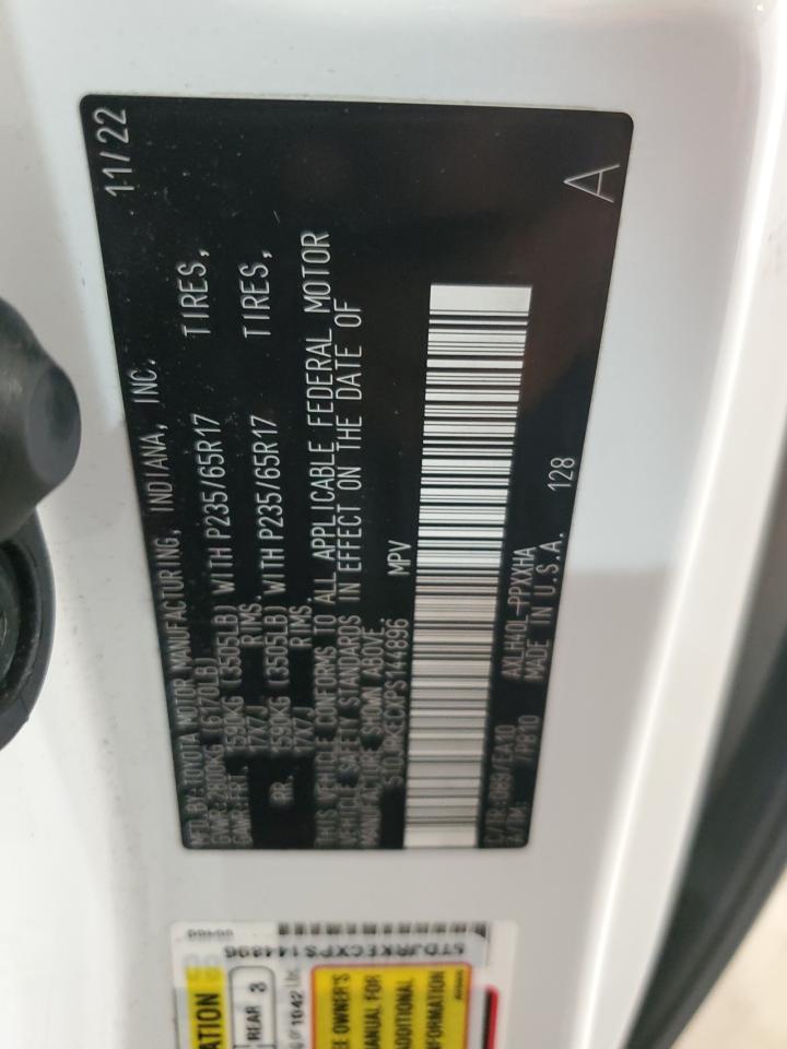2023 Toyota Sienna Xle VIN: 5TDJRKECXPS144896 Lot: 62454675