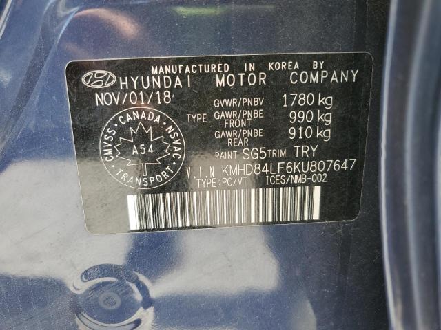 2019 HYUNDAI ELANTRA SEL  