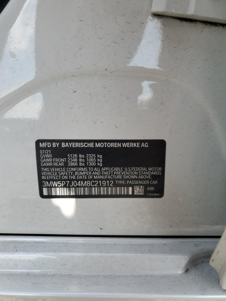 2021 BMW 330E VIN: 3MW5P7J04M8C21912 Lot: 60470805