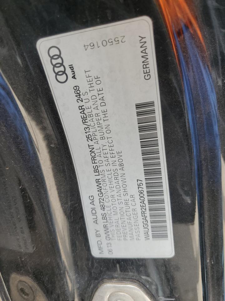 2014 Audi S5 Premium Plus VIN: WAUGGAFR2EA006757 Lot: 61758435