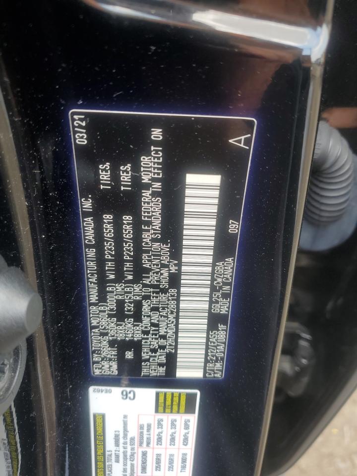 LEXUS RX350 2021 VIN 2T2HZMDA5MC288138 zdjęcie 14