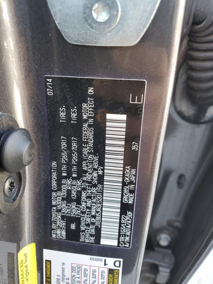 2014 Toyota 4Runner Sr5 VIN: JTEBU5JR3E5201159 Lot: 62393565