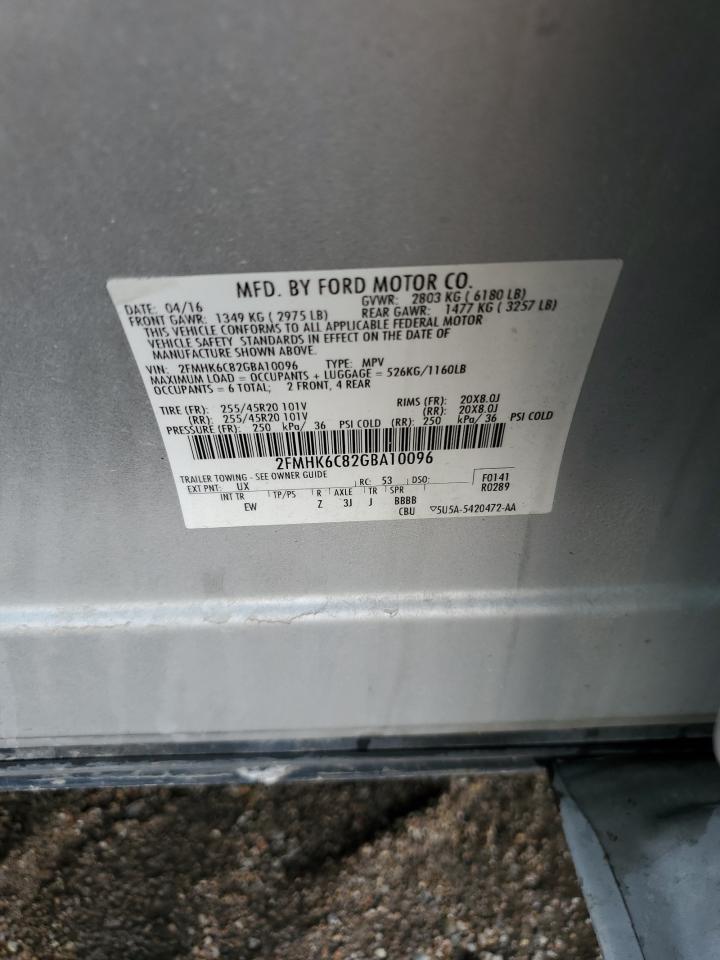 2FMHK6C82GBA10096 FORD FLEX 2016