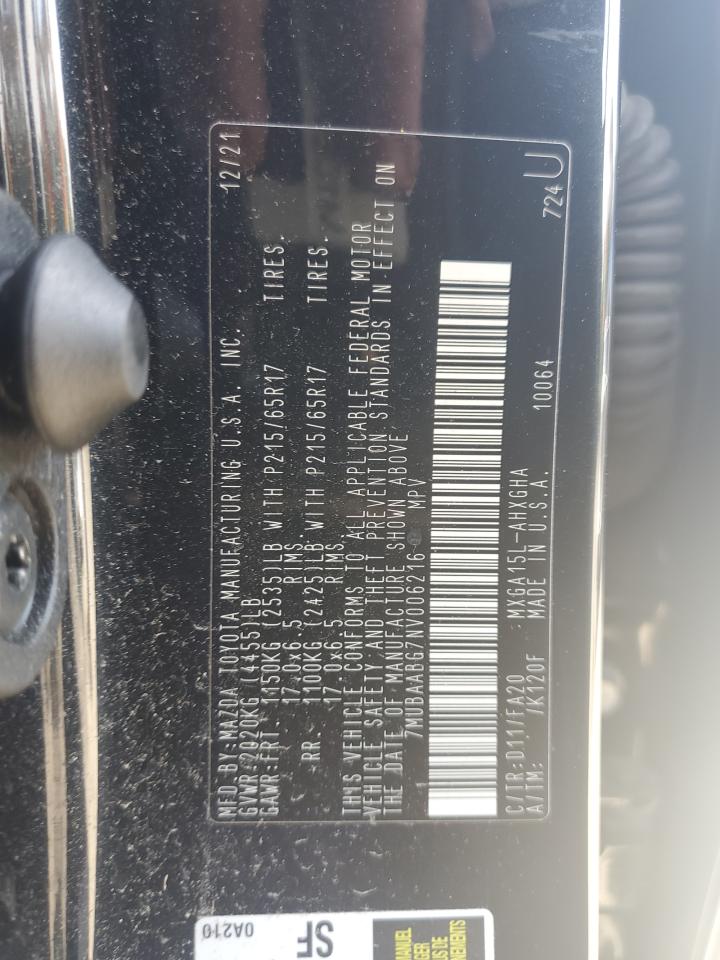 2022 Toyota Corolla Cross Le VIN: 7MUBAABG7NV006216 Lot: 60506225