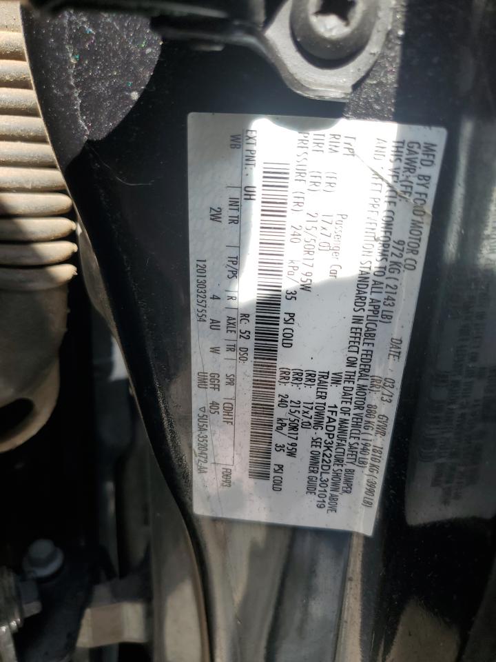 2013 Ford Focus Se VIN: 1FADP3K22DL301019 Lot: 61765495