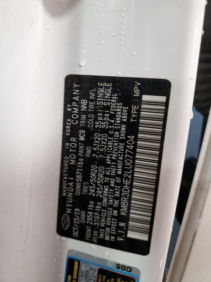 2020 Hyundai Palisade Sel VIN: KM8R3DHE2LU077404 Lot: 60311155